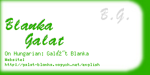 blanka galat business card